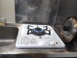 広島キッチン取付け隊　賃貸ミニキッチン1口コンロ交換　施工後 